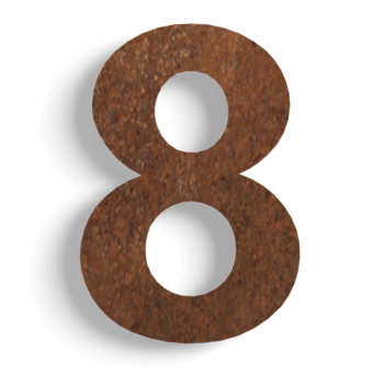 Corten čelični kućni broj 8 - 50 cm