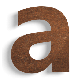 Corten čelični kućni broj a - 10 cm