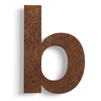 Corten čelični kućni broj b - 15 cm