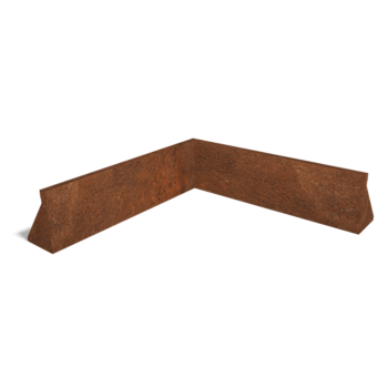 Corten čelični potporni zid unutarnji kut 100 x 100 cm (visina 30 cm)