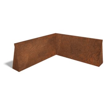 Corten čelični potporni zid unutarnji kut 100 x 100 cm (visina 50 cm)
