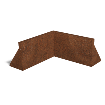 Corten čelični potporni zid unutarnji kut 50 x 50 cm (visina 30 cm)