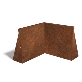 Corten čelični potporni zid unutarnji kut 50 x 50 cm (visina 50 cm)