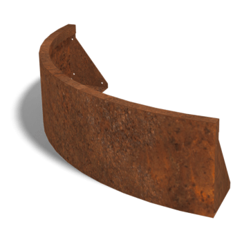 Corten čelični potporni zid vanjski luk 100 x 100 cm (visina 30 cm)