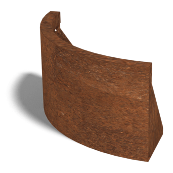 Corten čelični potporni zid vanjski luk 50 x 50 cm (visina 30 cm)