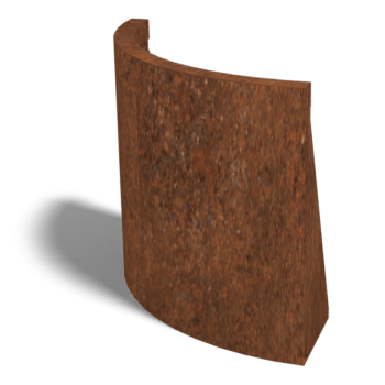 Corten čelični potporni zid vanjski luk 50 x 50 cm (visina 50 cm)
