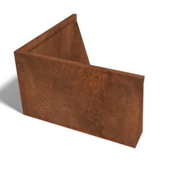 Corten čelični potporni zid vanjski kut 100 x 100 cm (visina 60 cm)