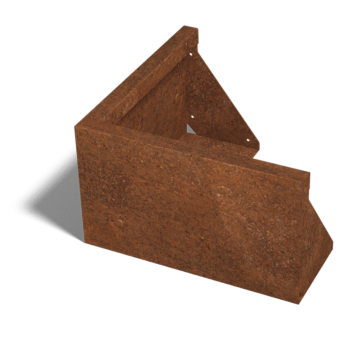 Corten čelični potporni zid vanjski kut 50 x 50 cm (visina 30 cm)