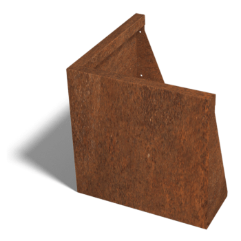 Corten čelični potporni zid vanjski kut 50 x 50 cm (visina 50 cm)