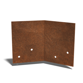 Corten čelik spojna ploča 45º sloj 12 - 15 cm