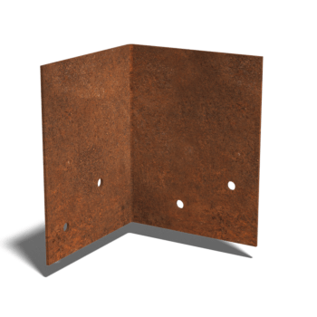 Corten čelik spojna ploča 90º srednje 22 - 25 cm