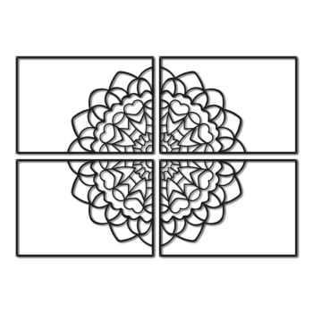 Metalna zidna dekoracija Mandala *RASPRODAJA