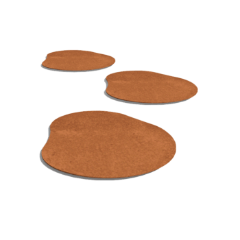 Corten čelična vrtna podna ploča Organska 40 x 40 cm