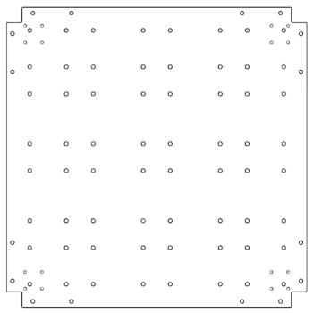 Cinkani čelik osnovna ploča 80 x 80 cm