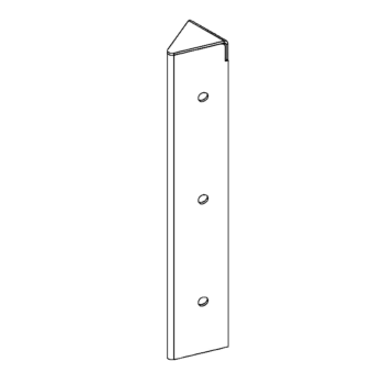 Corten čelik kutni element 45° 30 cm