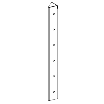 Prašno premazani čelik kutni element 45° 60 cm
