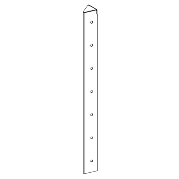 Prašno premazani čelik kutni element 45° 70 cm
