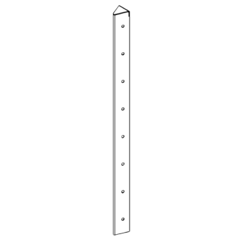 Praškasto premazan čelik kutni element 45° 80 cm