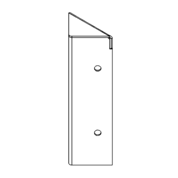 Corten čelik kutni element 90° 20 cm