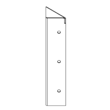 Prahom premazani čelik kutni element 90° 30 cm