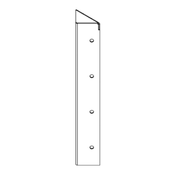 Prašno premazani čelik kutni element 90° 40 cm