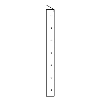 Površinski tretirani čelik kutni element 90° 70 cm