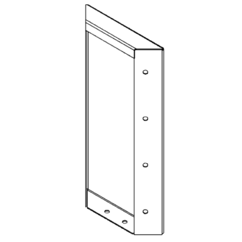 Corten čelični vrtni panel 40 x 20 cm