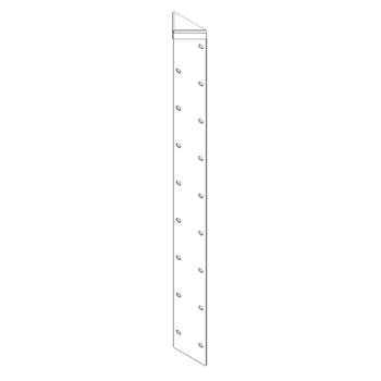 Prašno premazani čelik kutni element 180° 100 cm
