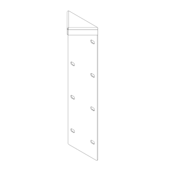 Prašno premazani čelik kutni element 180° 40 cm