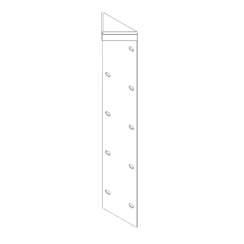 Prašno prelakirani čelik kutni element 180° 50 cm