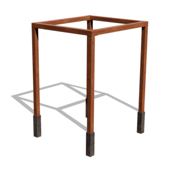 Corten čelična pergola kvadrat sustav 224 x 200 cm