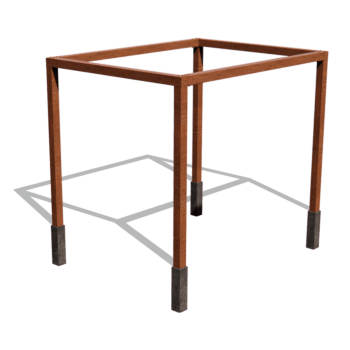Corten čelična pergola kvadrat sustav 324 x 250 cm