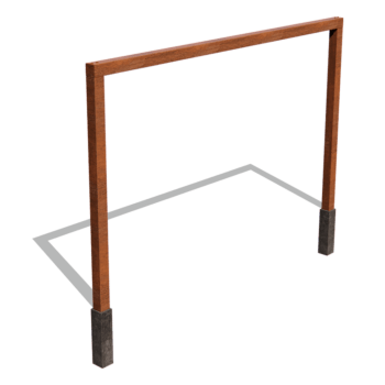 Corten čelična pergola ravno 400 cm