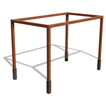 Corten čelična pergola kvadrat sustav 424 x 250 cm