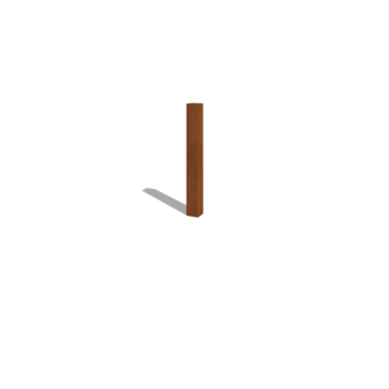 Corten čelična stup za ogradu 100 cm