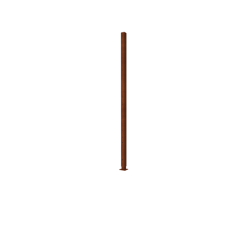 Corten čelična ograda H središnji stup s osnovnom pločom 190 x 6 x 6 cm