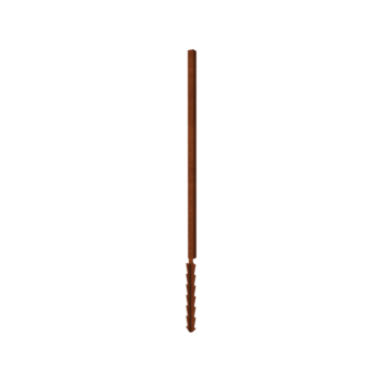 Corten čelična ograda H kutni stup s ankerom 190 x 6 x 6 cm