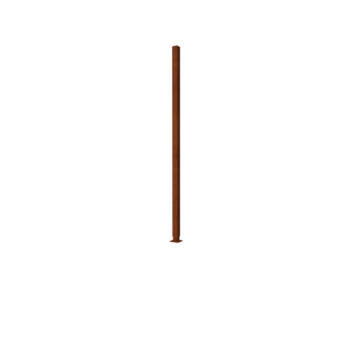 Corten čelična ograda H kutni stup s osnovnom pločom 190 x 6 x 6 cm
