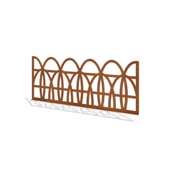Corten čelična dekorativna ograda T 149 x 60 cm