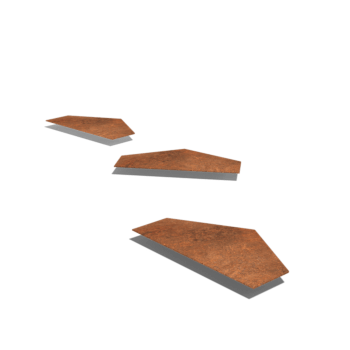 Corten čelična vrtna podna ploča Hexagon HV 50
