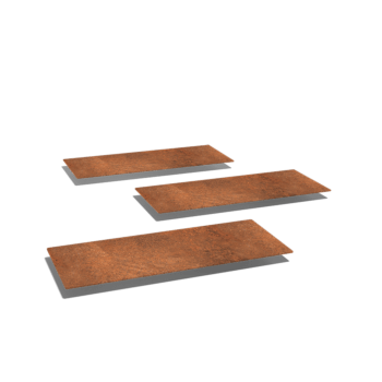 Corten čelična vrtna podna ploča Pravokutnik 60 x 25 cm