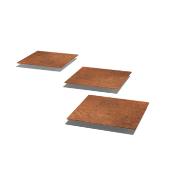 Corten čelična vrtna podna ploča Kvadrat 30 x 30 cm