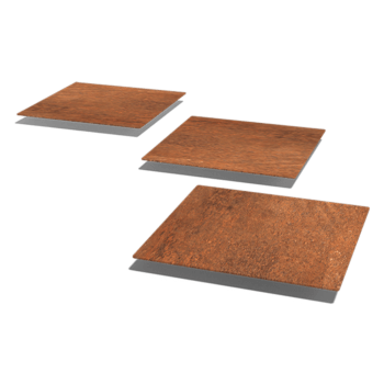 Corten čelična vrtna podna ploča Kvadrat 40 x 40 cm