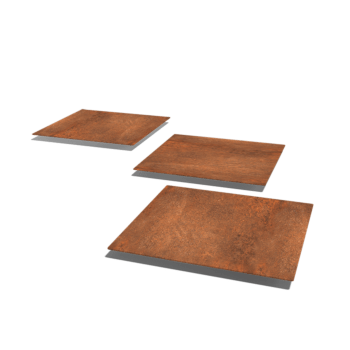 Corten čelična vrtna podna ploča Kvadrat 50 x 50 cm