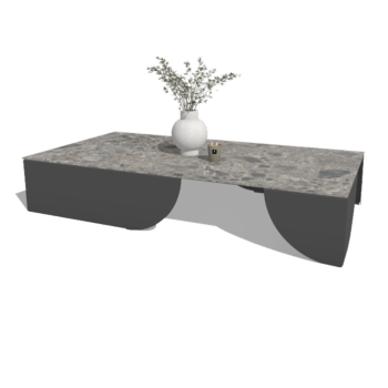 Aluminijske stolić za kavu Savuto 160 x 80 x 30 cm
