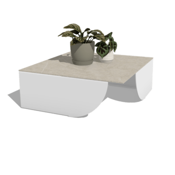 Aluminijske stolić za kavu Savuto 80 x 80 x 30 cm