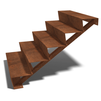 Corten čelične stepenice New York 5-stepenica (širina 120 cm)