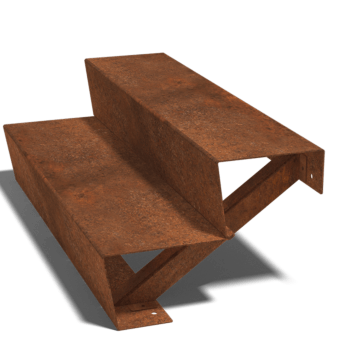 Corten čelične stepenice New York 2-stepenica (širina 100 cm)