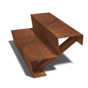 Corten čelične stepenice New York 2-stepenica (širina 80 cm)