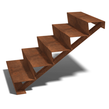 Corten čelične stepenice New York 5-stepenica (širina 80 cm)